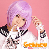 Lucky Star Cosplay Tsukasa Hiiragi Purple Straight Wig