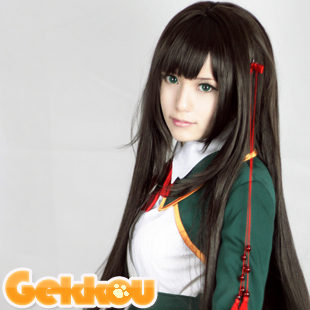 Love Elections Chocolate Cosplay Satsuki Shinonome Black Straight Wig